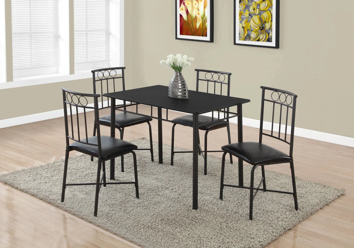 5 Pieces Dining Table Set, Small, Rectangular - Furniture Home Direct