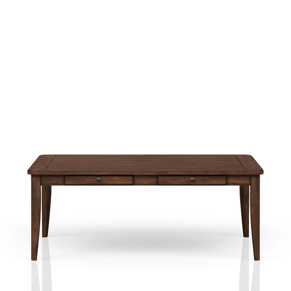 Casual Dining Table With Four Storage Drawers - Brown - Furniture Home Direct