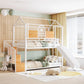 Metal Bunk Bed, Metal Housebed With Slide And Storage Stair - Furniture Home Direct