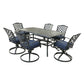 Rectangular Aluminum Dining Set With Cushions - Furniture Home Direct