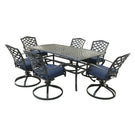Rectangular Aluminum Dining Set With Cushions - Furniture Home Direct