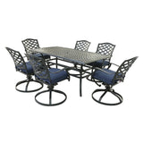 Rectangular Aluminum Dining Set With Cushions - Furniture Home Direct