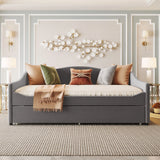 Upholstered Daybed With Light And Trundle - Furniture Home Direct