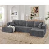 Modern Minimalist U - Shape Modular Sectional Sofa - Furniture Home Direct