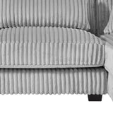 Sectional Sofa Oversized U Shaped Corduroy Fabric Gray - Furniture Home Direct