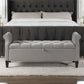 Jacqueline - Tufted Roll Arm Storage Bench - Furniture Home Direct