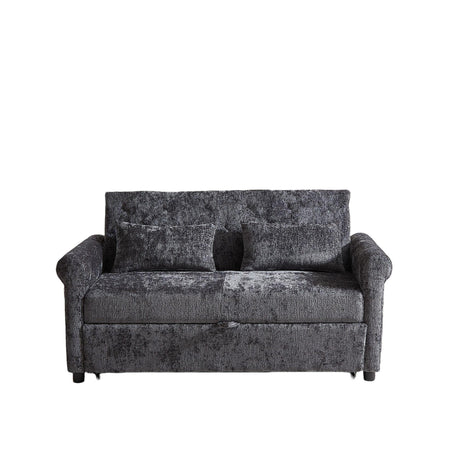 Loveseat Sofa Bed, Pull - Out Couch Sleeper & 2 Pillows - Furniture Home Direct
