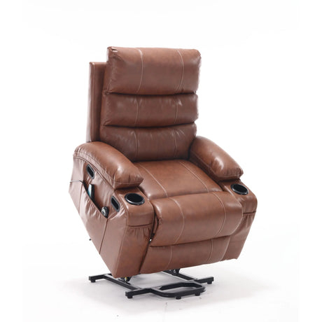 Cozy Electric Power Lift Recliner Chair Sofa For Elderly With Vibration Massage And Lumbar Heat - Furniture Home Direct
