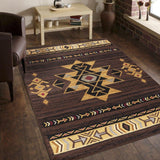 Tribes - 5'3" X 7'3" Southwest Area Rug - Brown - Furniture Home Direct