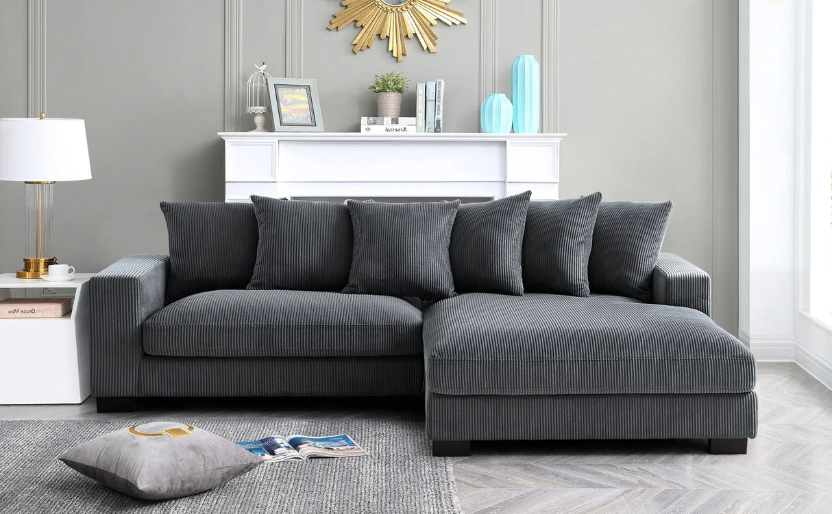 Luxe - Oversized 2 Piece Sectional Couches For Living Room, L Shaped Sofa With Chaise - Furniture Home Direct