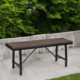 Mariatu - Accent Bench - Oak / Black - Furniture Home Direct