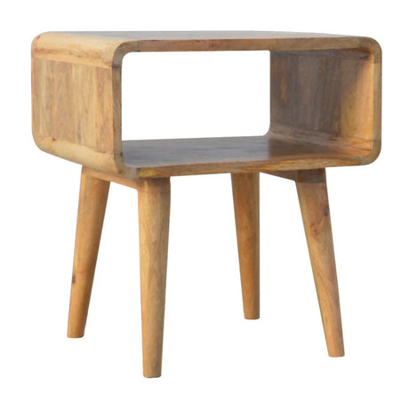 Minimalist Open Curved Nightstand - Furniture Home Direct