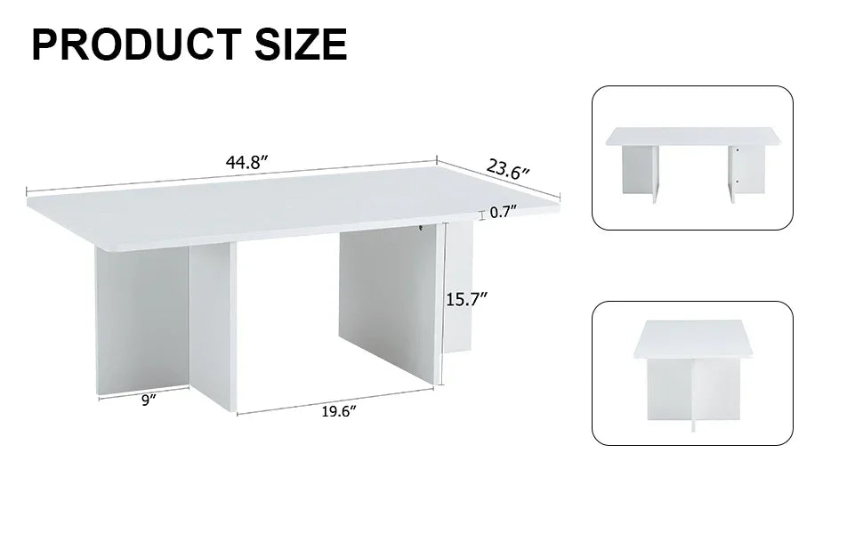 Coffee Table With X Leg Design For Living Room White - Furniture Home Direct