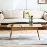 Low Table, Coffee Table With Storage Shelf - Natural - Furniture Home Direct