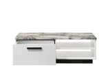Matilda - Coffee Table With White Faux Marble Top - White - Furniture Home Direct