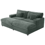 Plush Oversized Double Chaise Lounge Sofa Bed With USB Ports And Cup Holders - Furniture Home Direct