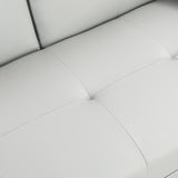 Sleeper Sofa with Armrest and Two Cup Holders - White - Furniture Home Direct