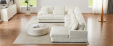 Sectional Sofa U Shaped Oversized With Chaise Beige - Furniture Home Direct