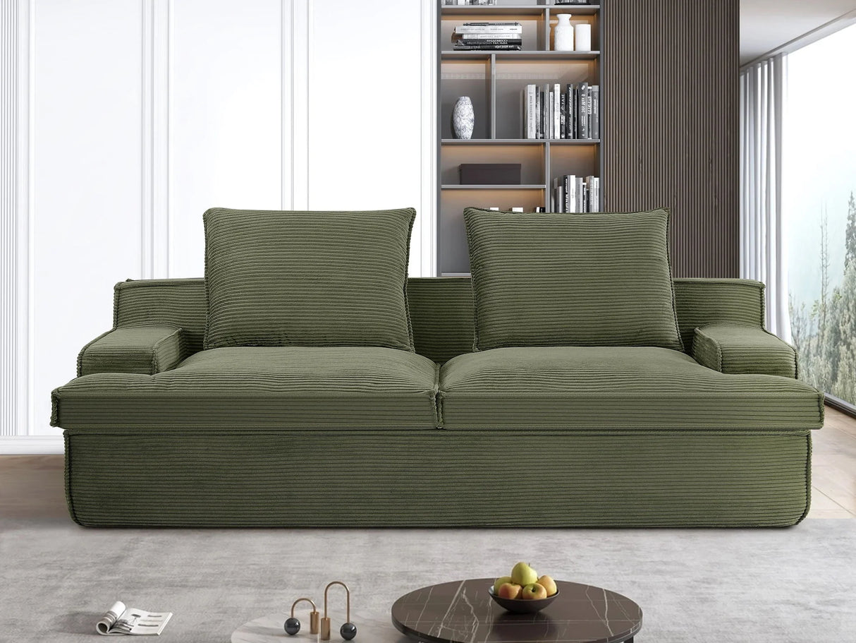 Nimbus - Oversized Full Foam 4 Seater Couch For Living Room Upholstered In Soft Corduroy, Wide Armrests - Furniture Home Direct