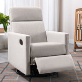 Modern Upholstered Rocker Nursery Chair Plush Seating Glider Swivel Recliner Chair - Furniture Home Direct