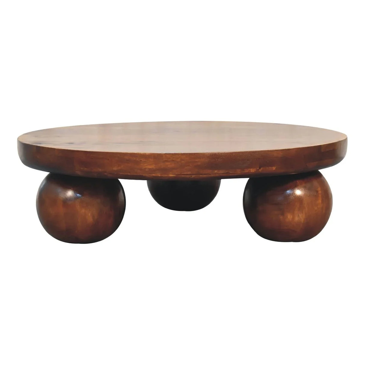 Central Ball Table - Chestnut - Furniture Home Direct