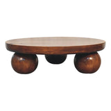 Central Ball Table - Chestnut - Furniture Home Direct