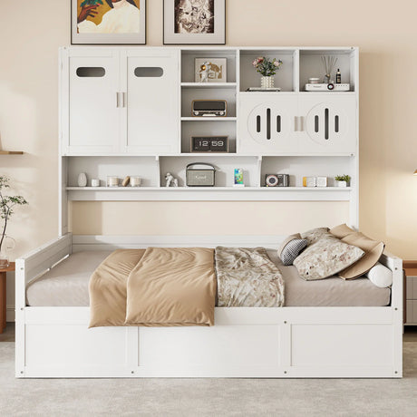 Daybed With All-In-One Cabinet And Shelf - Furniture Home Direct