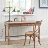 Tabitha - Desk With Drawer And Turned Legs - Natural - Furniture Home Direct