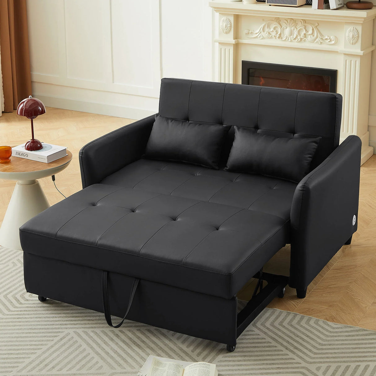 Convertible Sleeper Bed, Adjustable Oversized Armchair With 3 USB Ports - Furniture Home Direct