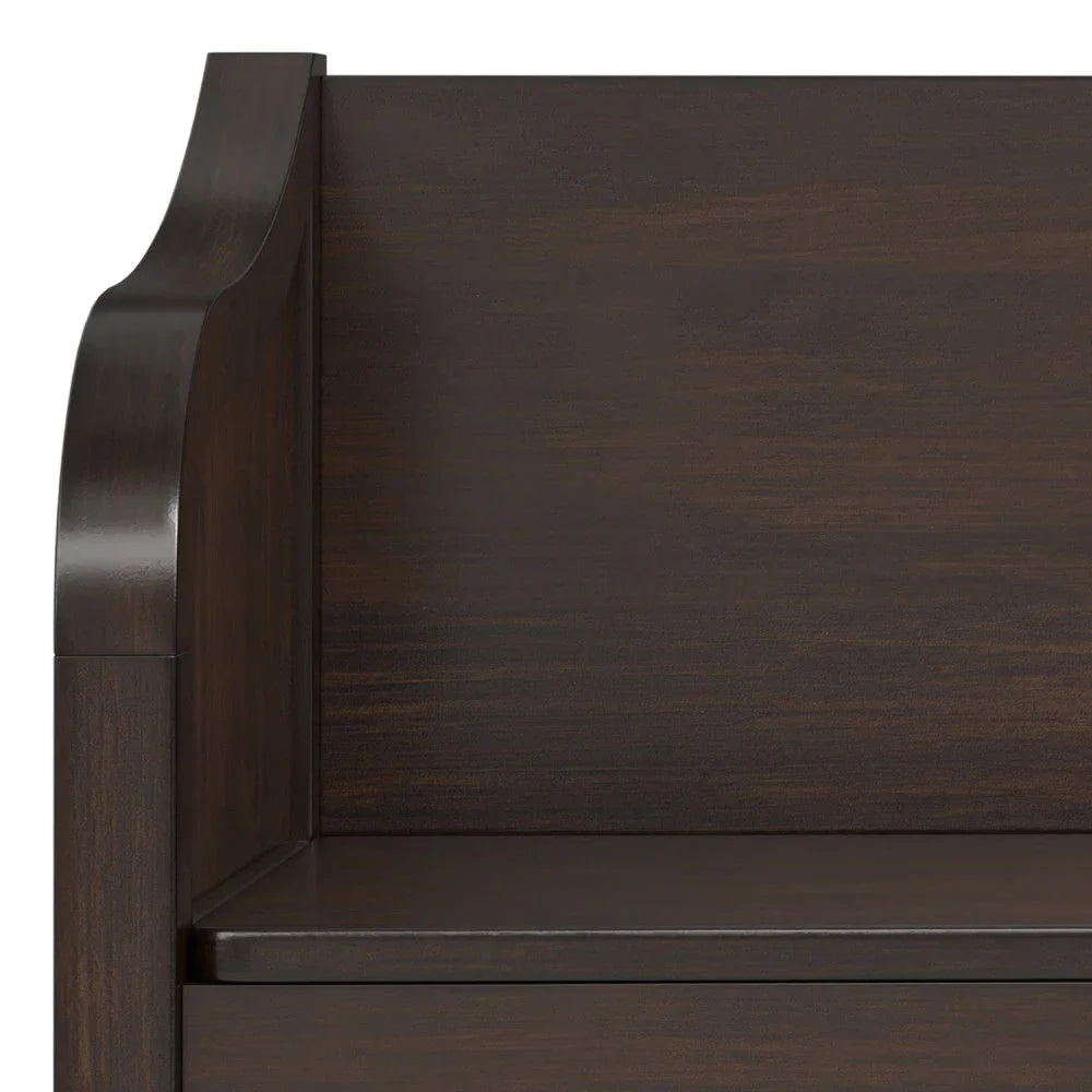 Connaught - Entryway Storage Bench With Shelf - Chestnut - Furniture Home Direct