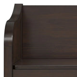 Connaught - Entryway Storage Bench With Shelf - Chestnut - Furniture Home Direct