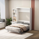 Morden Deisgn Vertical Murphy Bed With Shelf And Drawers For Bedroom Or Guestroom Wall Bed Space Saving Hidden Bed With New Style Gas Struts - Furniture Home Direct