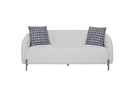 Rounded Sofa - White - Furniture Home Direct