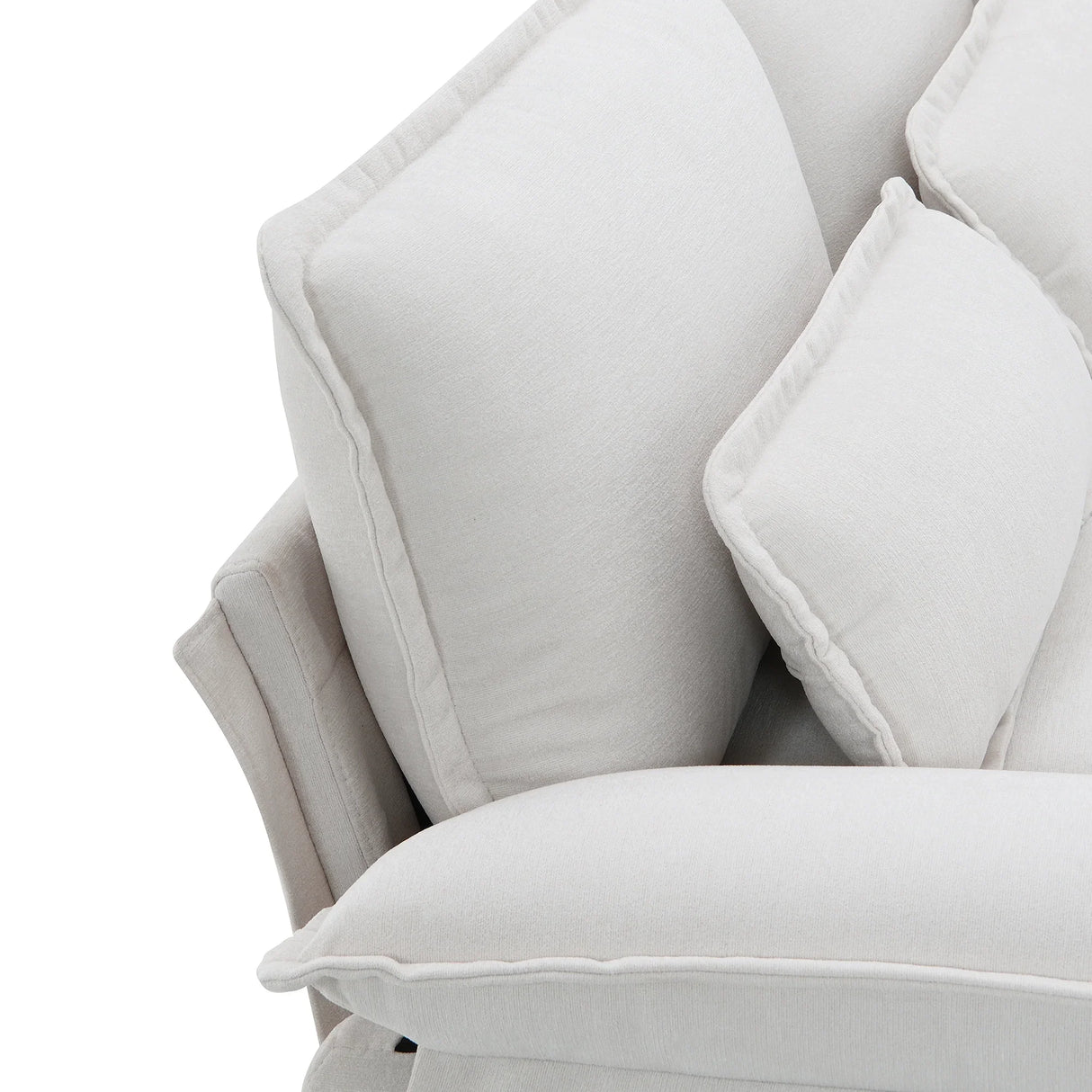 Sectional Sofa Modern U Shaped Chenille Seats 6 White - Furniture Home Direct