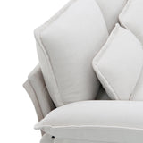 Sectional Sofa Modern U Shaped Chenille Seats 6 White - Furniture Home Direct