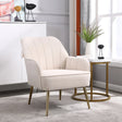 Modern Mid-Century Chair Tufted Sherpa Armchair For Living Room Bedroom Office - Furniture Home Direct
