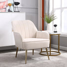Modern Mid-Century Chair Tufted Sherpa Armchair For Living Room Bedroom Office - Furniture Home Direct