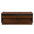Modern Rectangle Coffee Table With 4 Drawers And 2 Display Shelves - Furniture Home Direct
