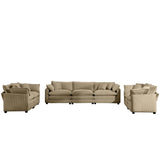Elegant Corduroy Oversized Sectional Sofa Set With Deep Seats And Flexible Layout - Furniture Home Direct