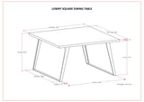 Lowry - Handcrafted Square Dining Table - Furniture Home Direct