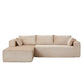 Compression Sectional Couch With Comfy Chaise, Boneless L Shape Sofa With Deep Seat - Furniture Home Direct