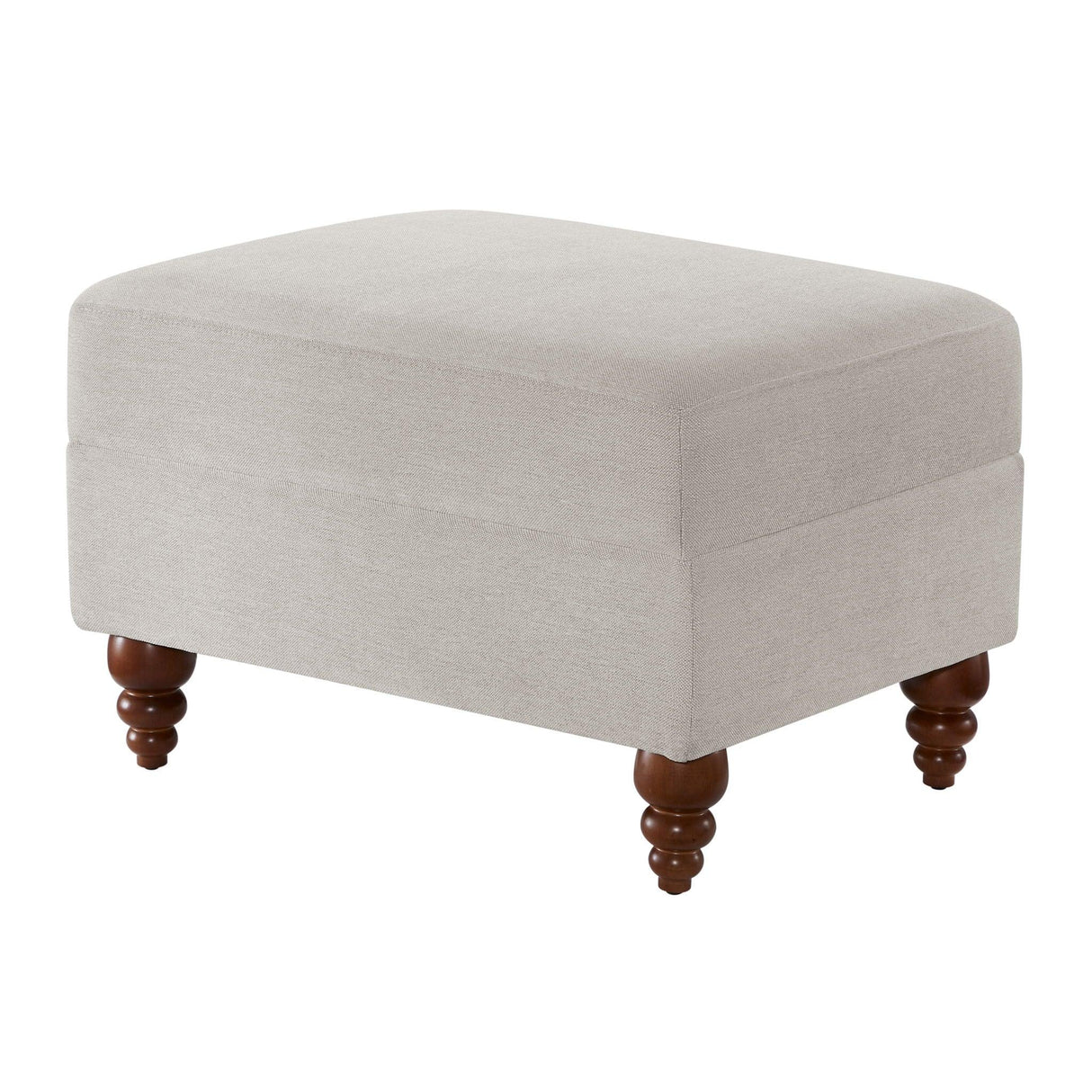 Candor - Ottoman Upholstered Footrest - Beige / Gray - Furniture Home Direct