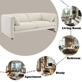 Jaeda - Boucle Loveseat - Beige - Furniture Home Direct