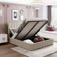 Elegant Upholstered Platform Bed With Hydraulic Storage System - Furniture Home Direct