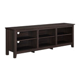 Modern Transitional 3 Shelf Open Storage 70" TV Stand For 80" TVs - Furniture Home Direct