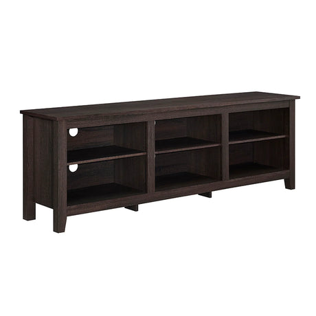 Modern Transitional 3 Shelf Open Storage 70" TV Stand For 80" TVs - Furniture Home Direct