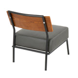 Fiji - Contemporary Chair - Gray / Walnut - Furniture Home Direct