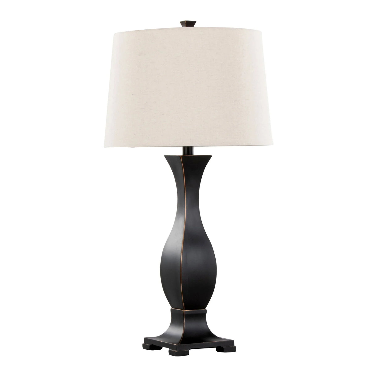 Riley - Contemporary Table Lamp (Set of 2) - Oil Rubbed Bronze / Oat - Furniture Home Direct