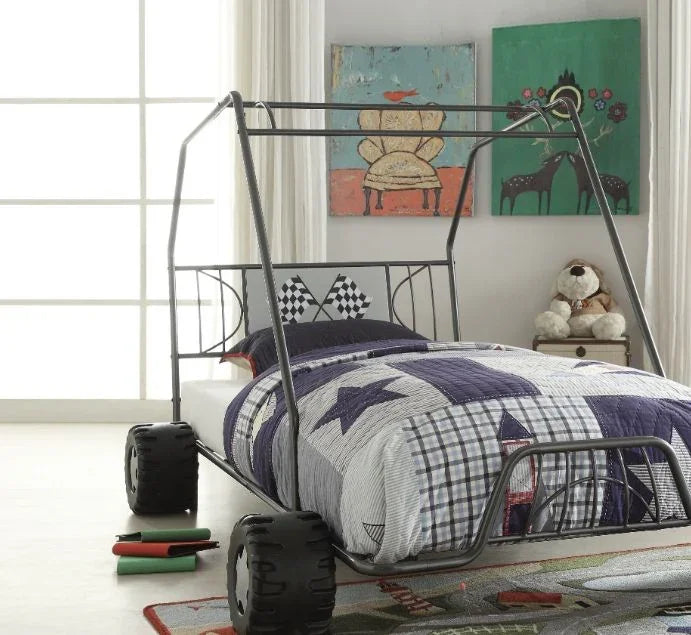 Xander - Twin Go Kart Bed - Gunmetal - Furniture Home Direct