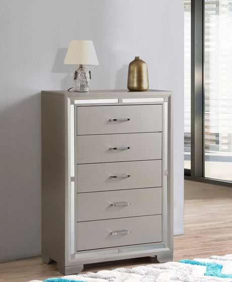 Alana - Chest - Silver Champagne - Furniture Home Direct